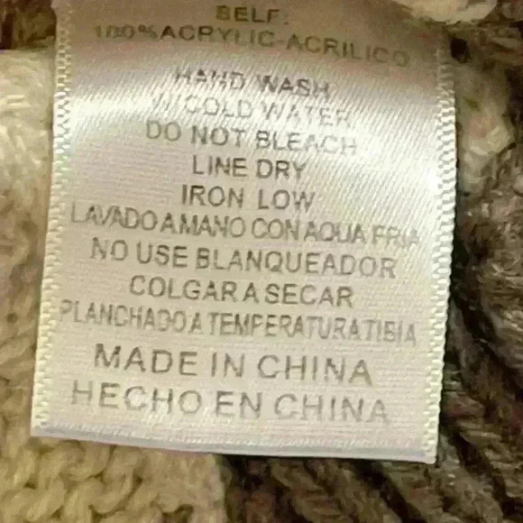 Listicle Cable Knit Striped Grandpa Drop Shoulder Pullover Sweater size small - Picture 6 of 7